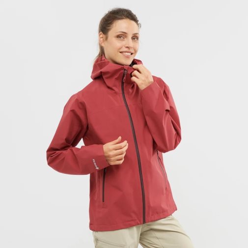 Red Salomon Outline GTX 2.5L Women's Shell Jackets | PH 94632J